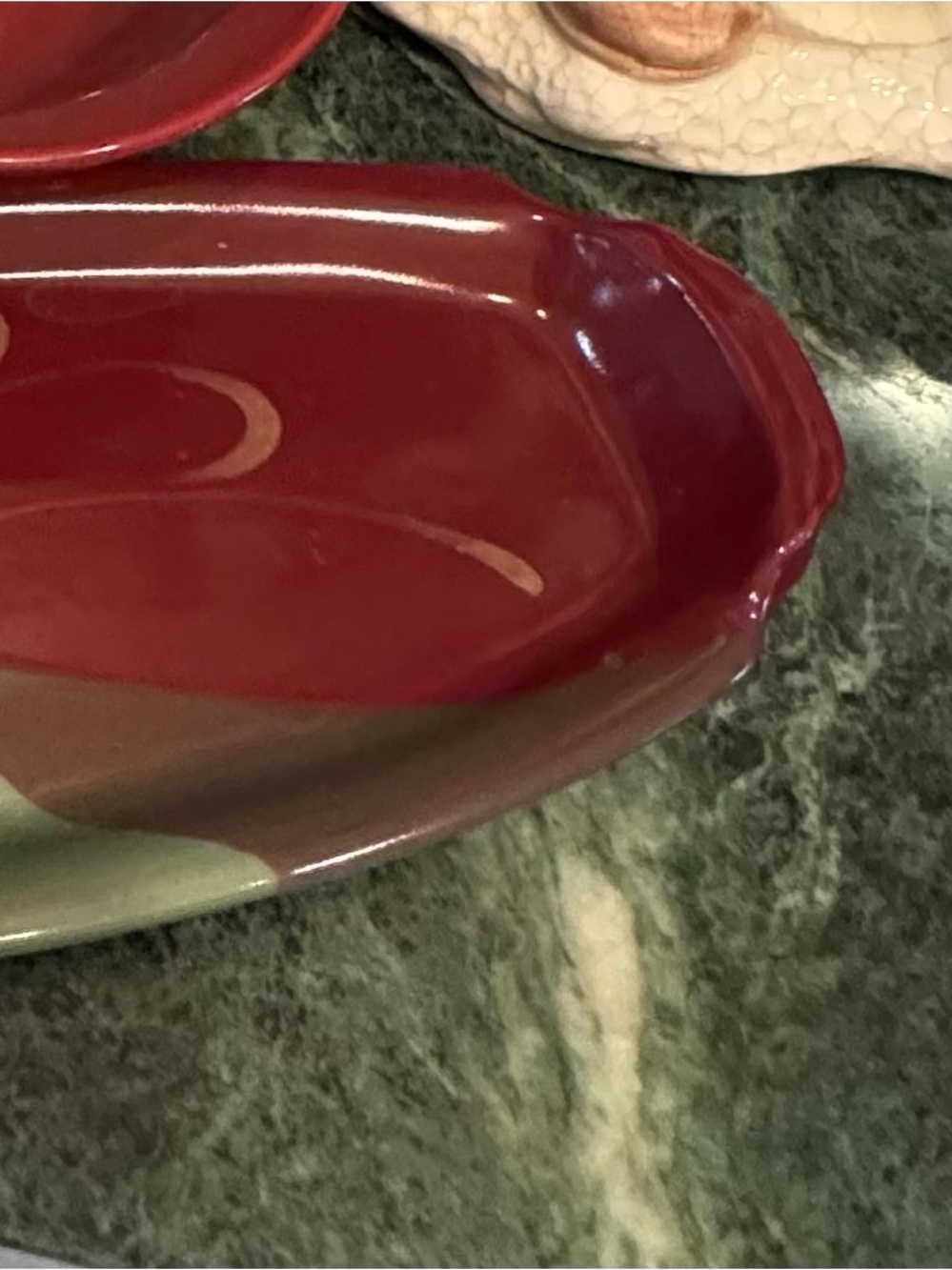 Sweet handmade art pottery vanity tray by Kent Follette Art Pottery Studio.